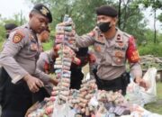 Polres Tegal Kota Musnahkan Ribuan Butir dan Bubuk Petasan