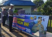 Minimalisir Angka Kecelakaan, Polres Tegal Kota Pasang Baner Imbauan Tertib Berlalu Lintas