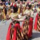 Penampilan SMP Negeri 2 Tonjong di karnaval HUT ke-78 RI tingkat Kecamatan Tonjong. Foto: Yudhi Prasetyo/Portal Pantura.