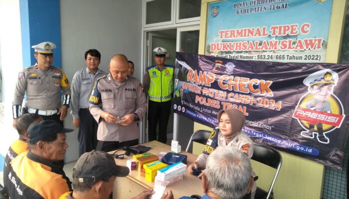 Hari Ke 9 Operasi Patuh Candi 2024 Polres Tegal Gelar Ramp Check