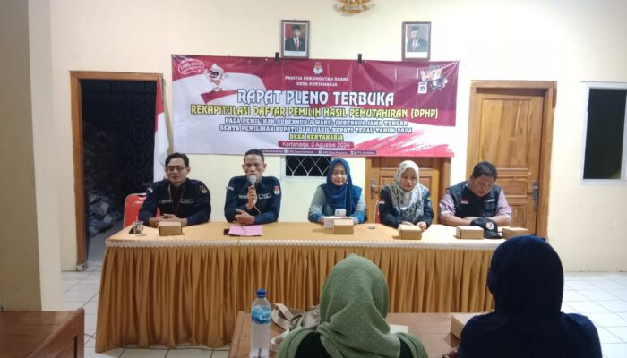 Rapat Pleno Tingkat PPS, KPU Ungkap Ada Penambahan TPS untuk di 4 Kecamatan Kabupaten Tegal