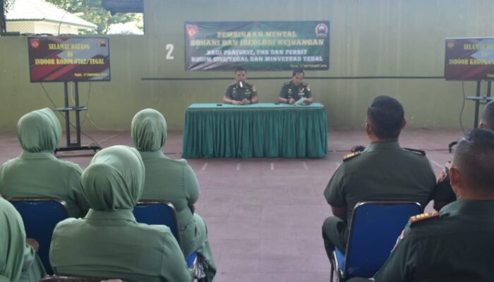 Kodim 0712 Tegal Gelar Pembinaan Mental Rohani dan Ideologi Kejuangan