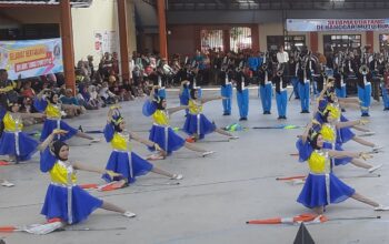 SMP 1 Bumiayu Curi Perhatian di Kompetisi Brebes Open Marching Band 2024