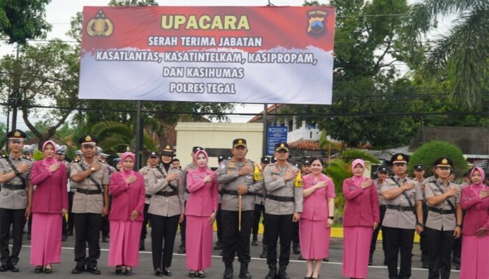 Kapolres Tegal Resmi Lakukan Penyegaran Pimpinan Jajaran Polres Tegal